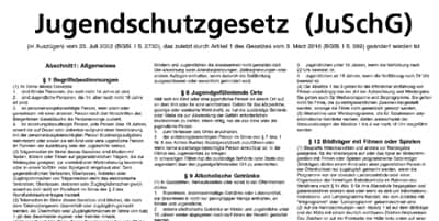 Jugendschutzgesetz 2018