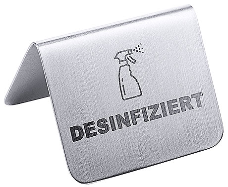 1053/004 Aufsteller DESINFIZIERT