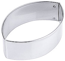 Ausstecher, spitzoval, glatt