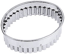 Ausstecher, oval, gezackt