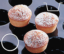 Silikon-Backmatte Mini-Muffins