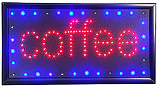 LED Schild coffee