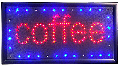 LED Schild coffee